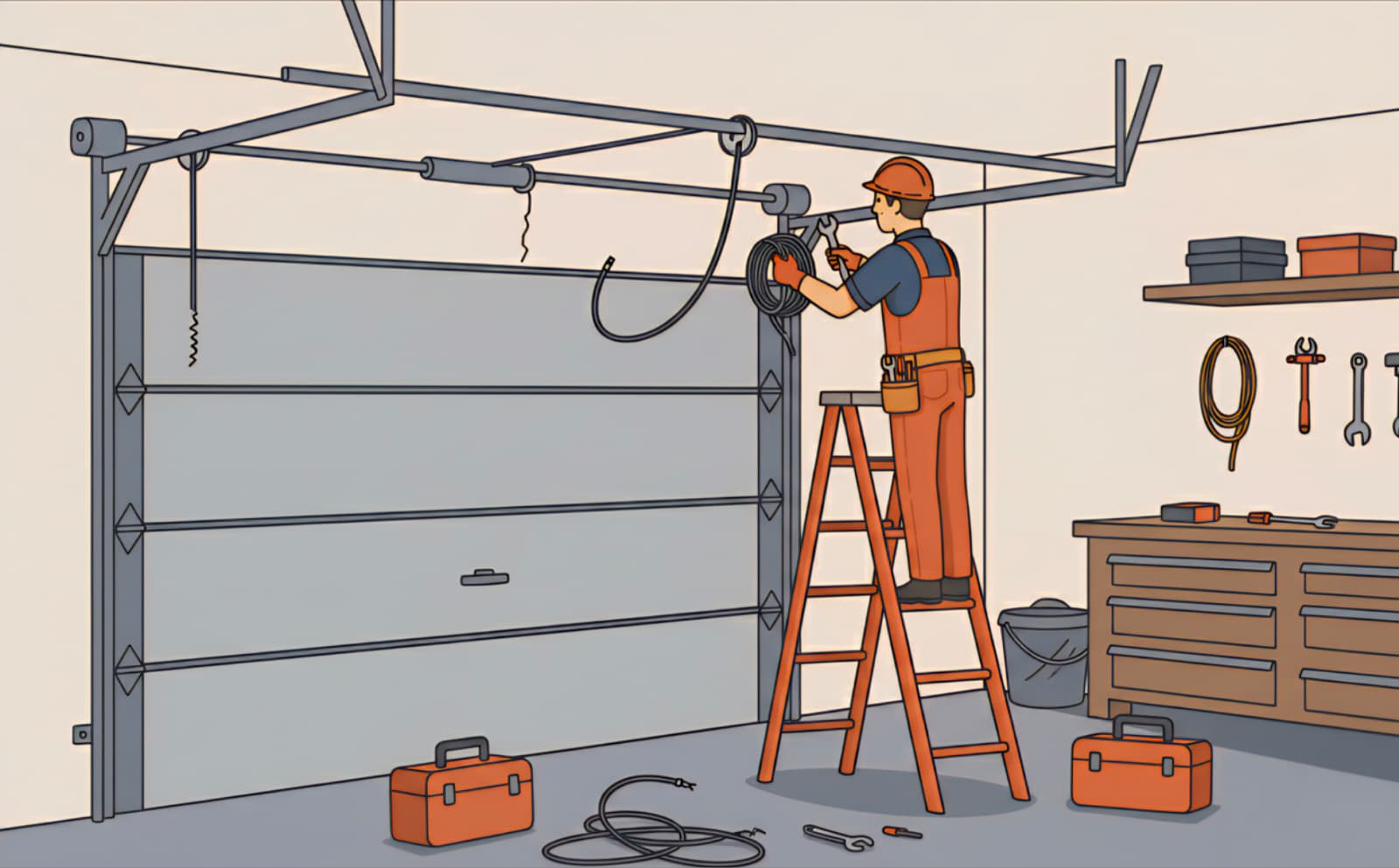 Cable Replacement - Emergency garage door service in Calgary