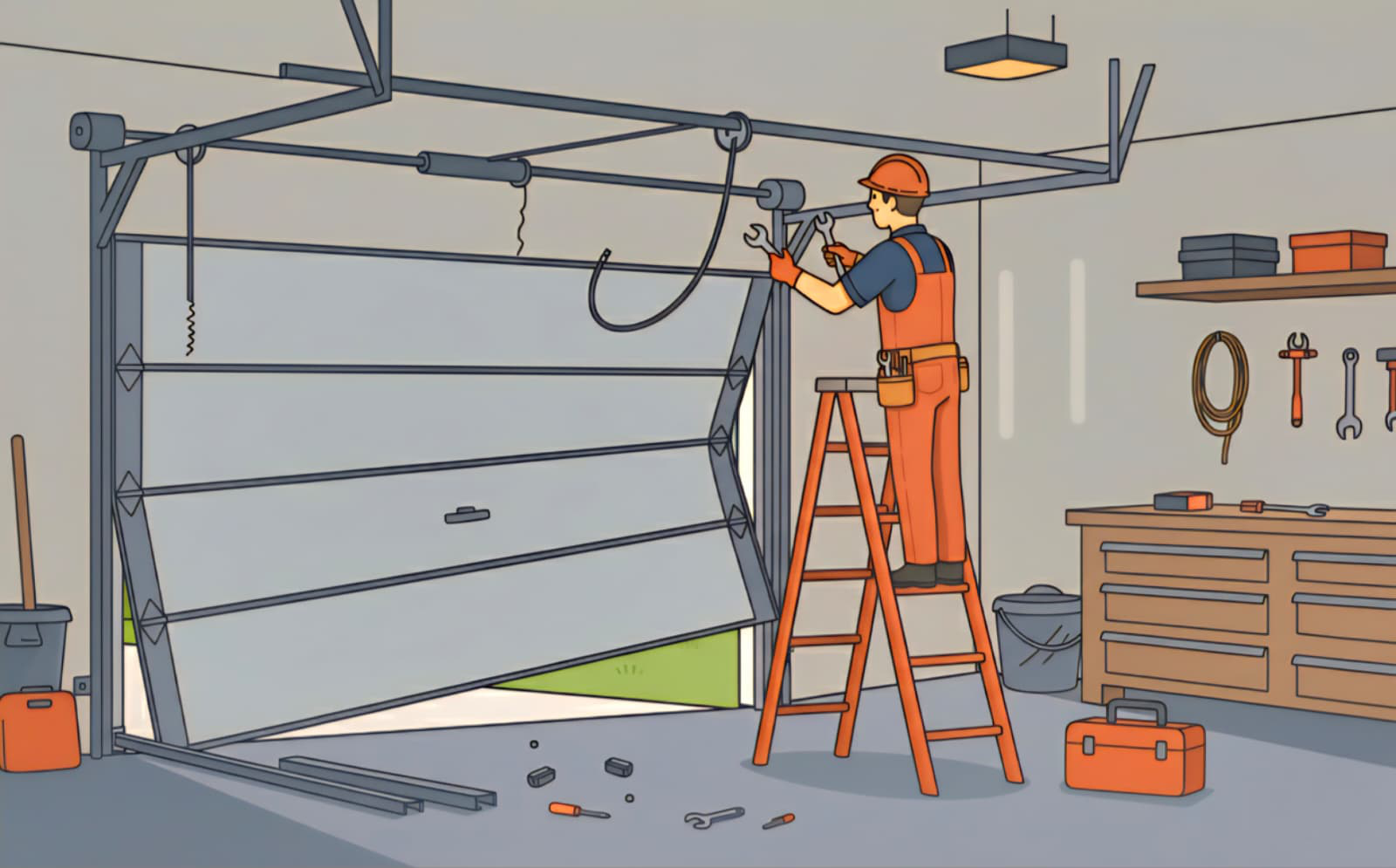 Panel Realignment - Emergency garage door service in Calgary
