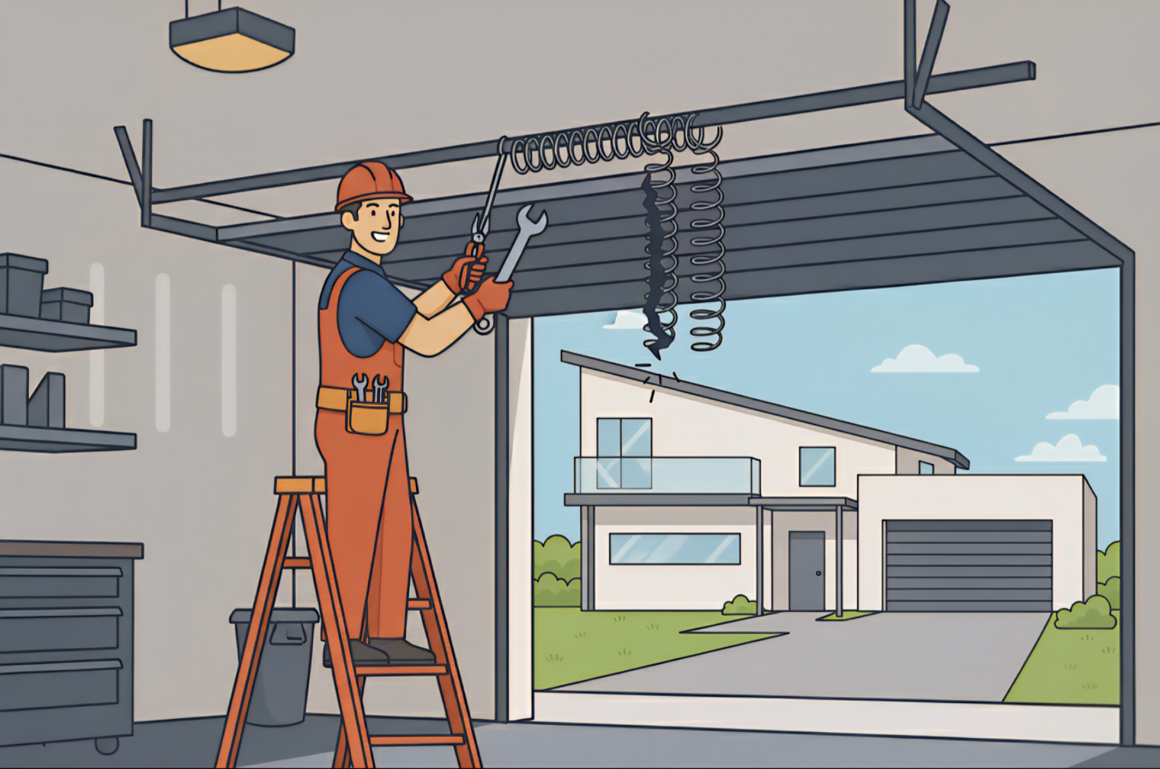 Torsion Spring Replacement - garage door service in Calgary